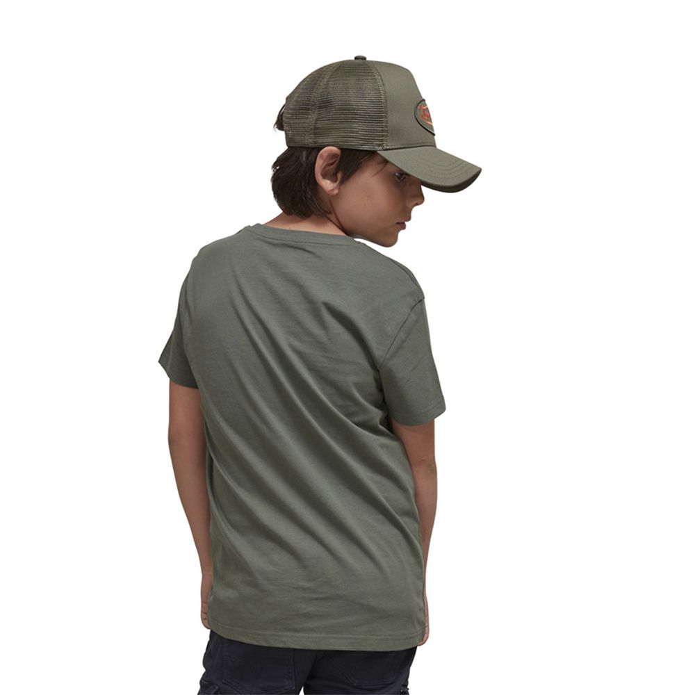 Von Dutch Krys Short Sleeved Round Neck Kids' T-Shirt Khaki / Orange | US-EDCTRO935