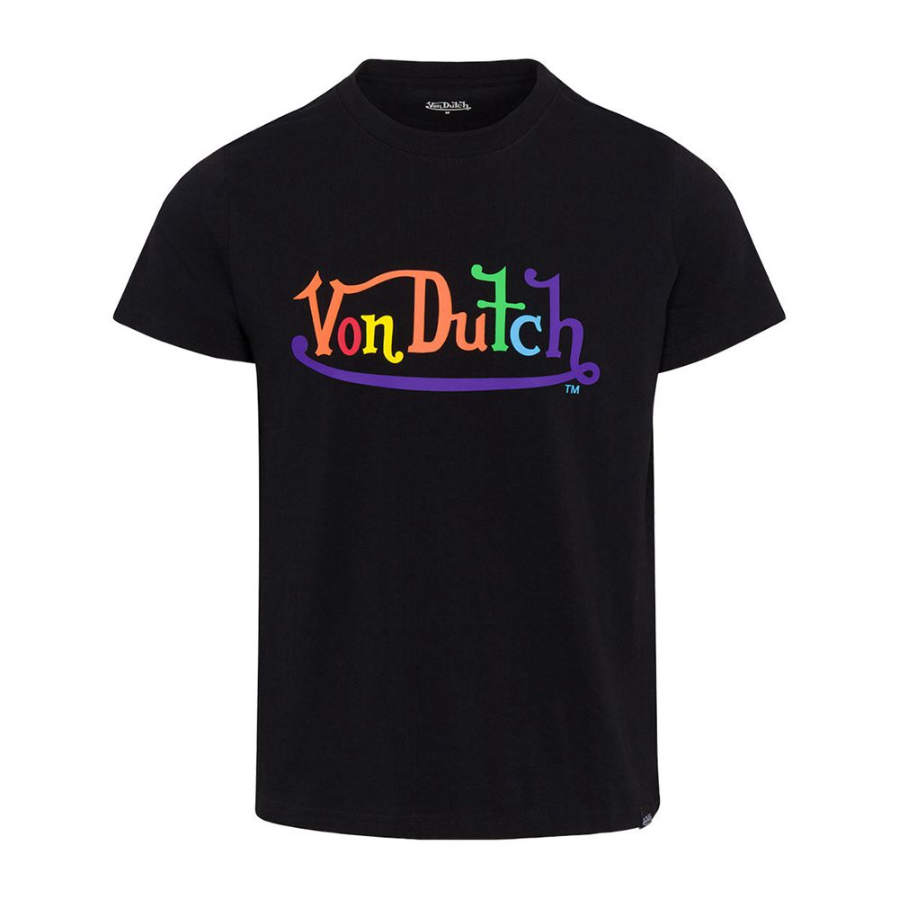 Von Dutch Logo Black Ss Women T-Shirt Black | US-AJSYBI160