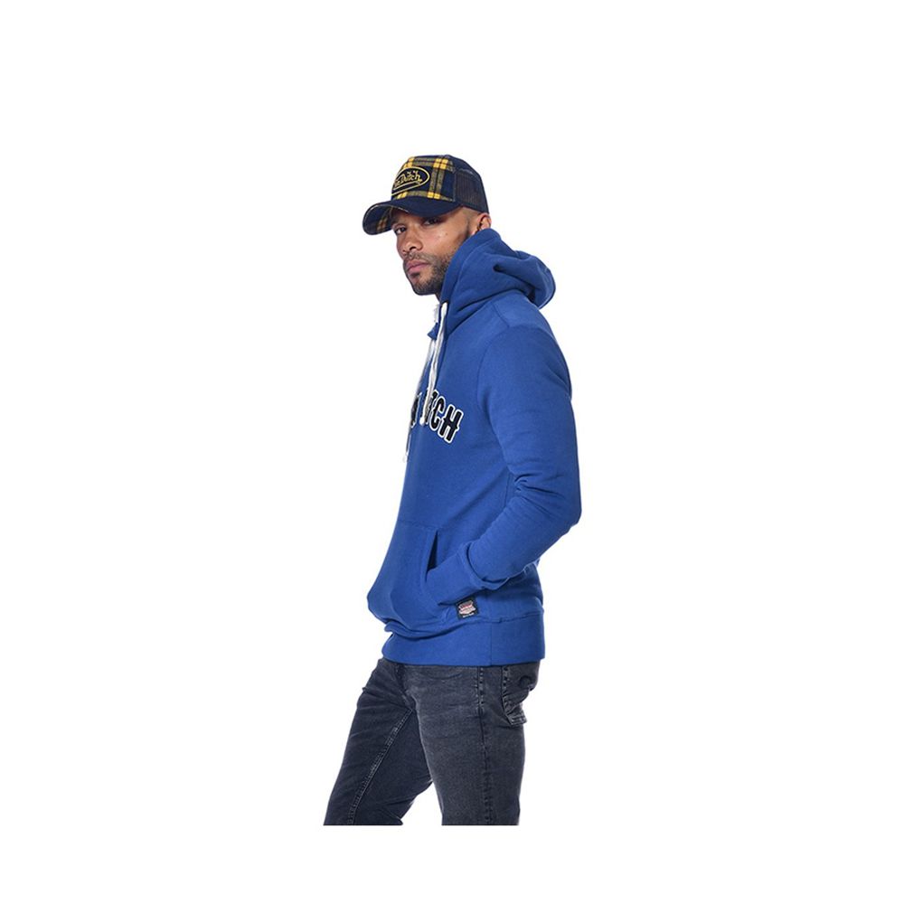 Von Dutch Must Sherpa Lined Men Hoodie Blue | US-JDEGCR369