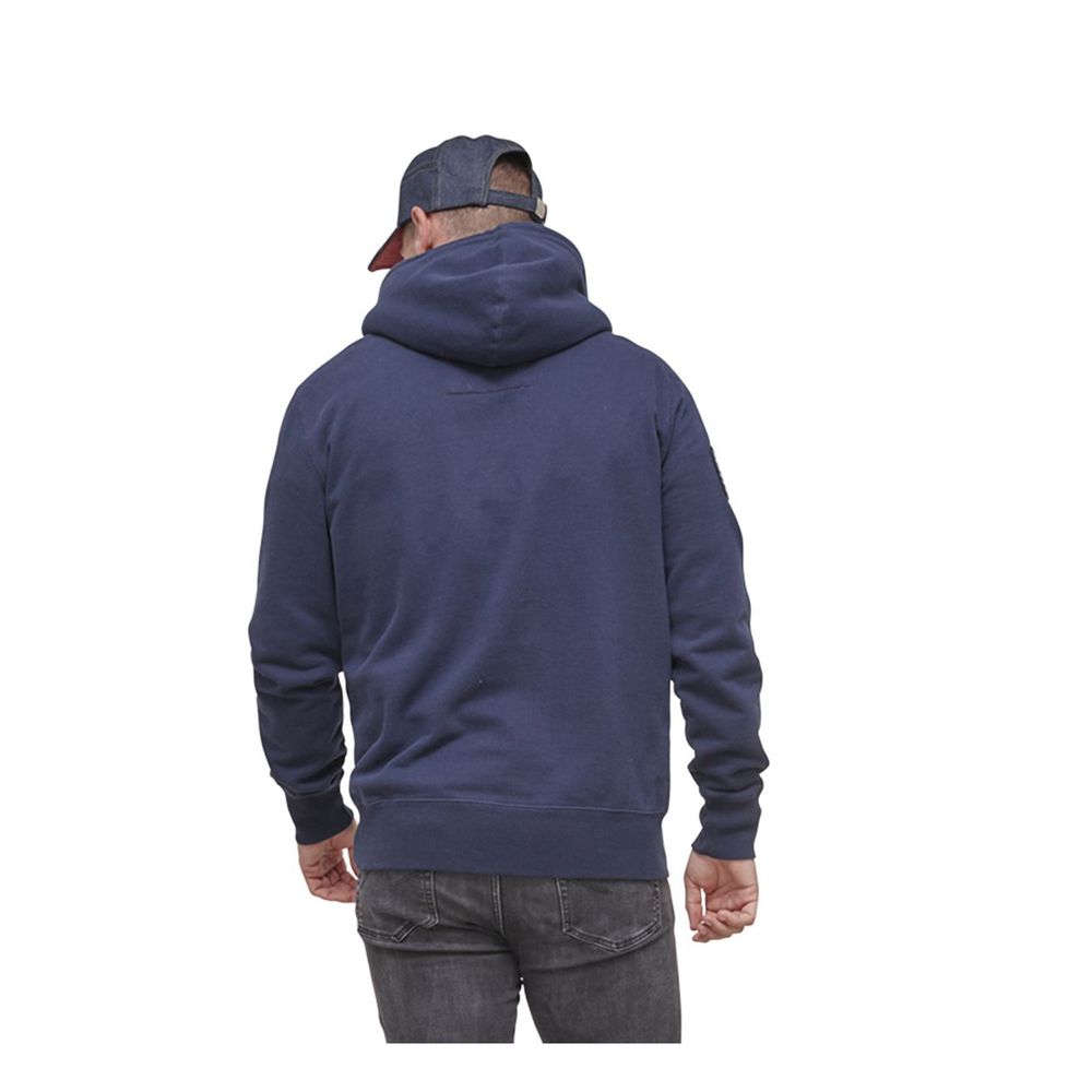 Von Dutch Must Sherpa Lined Men Hoodie Dark Blue | US-TFWKRV537