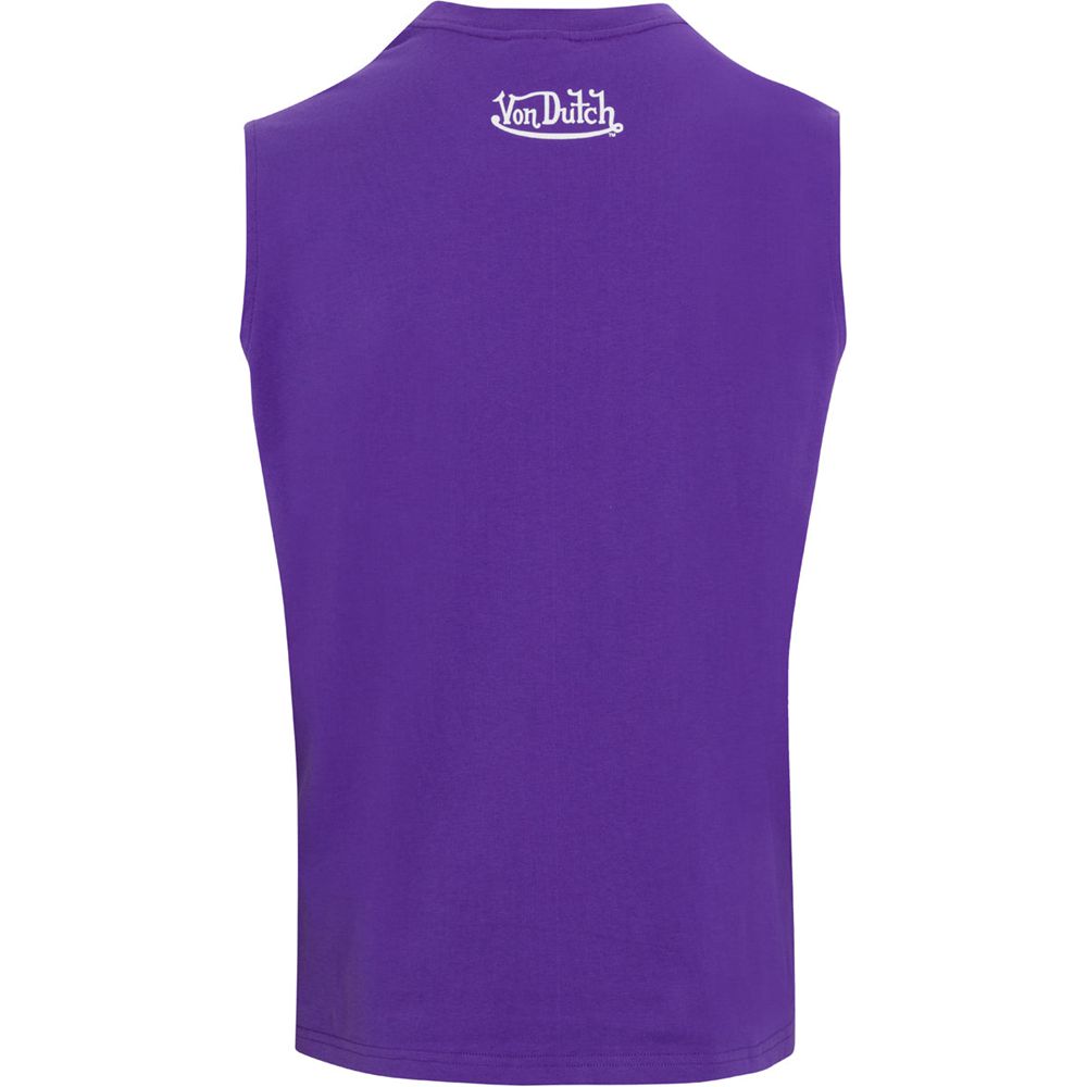 Von Dutch Originals Flying Eyeball Purple Sleeveless Men T-Shirt Purple | US-YGJCPZ041