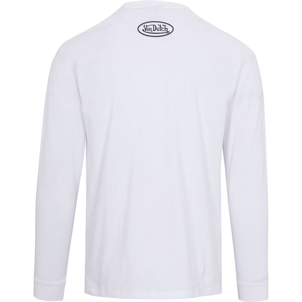 Von Dutch Originals Logo Ls Men T-Shirt White | US-DGMEHJ518