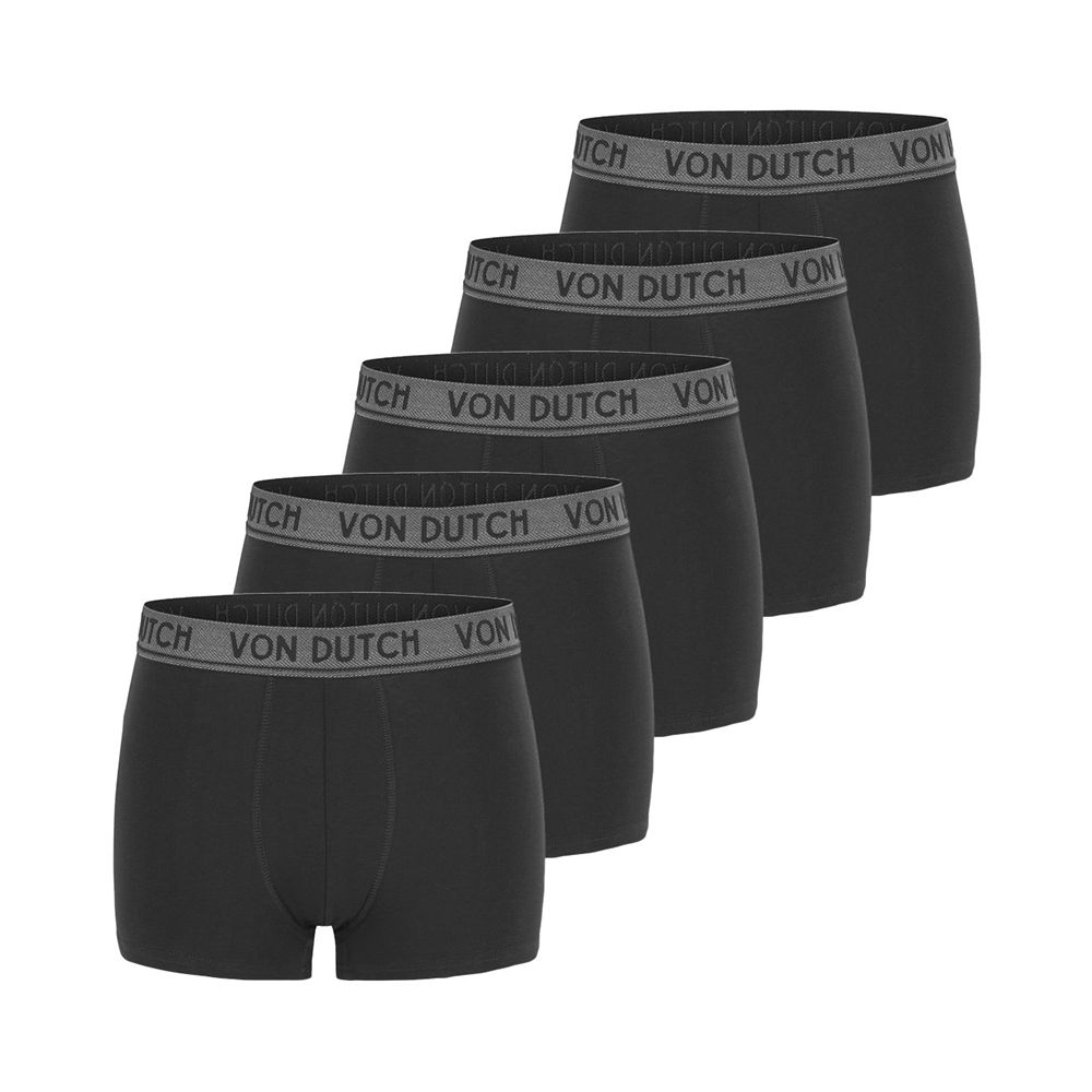 Von Dutch Pack of 5 Original Cotton Men Boxers Black | US-GAHMVX730