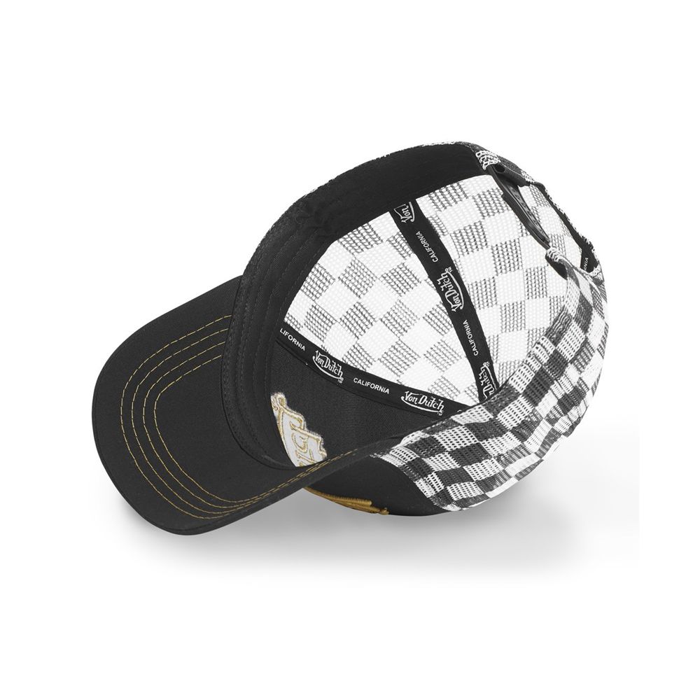 Von Dutch Racer Cap Black / White | US-NMJIYX285