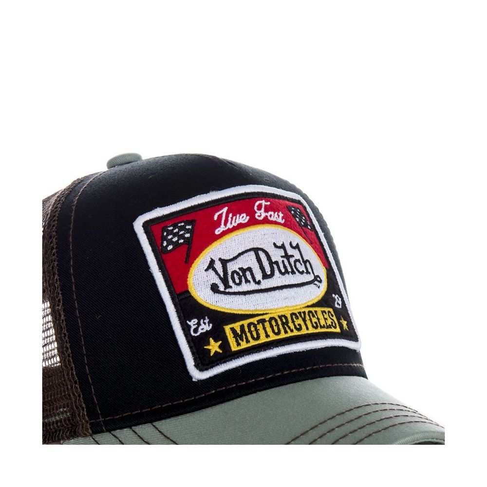 Von Dutch Square Mesh Cap Black / Red / Green | US-OLHNMA652