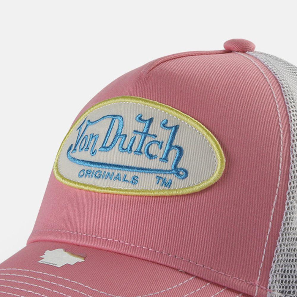 Von Dutch Trucker Boston Cap Pink / White | US-ZUCGXT742