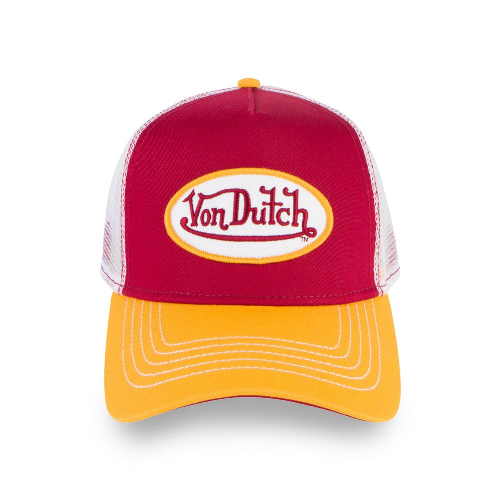 Von Dutch Trucker Cap Dark Red / Orange | US-ATPUJH471