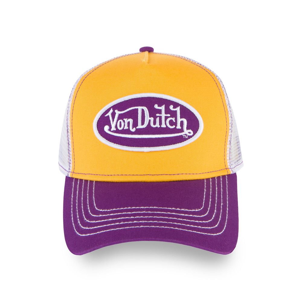 Von Dutch Trucker Cap Purple / Yellow | US-PDVGKI624