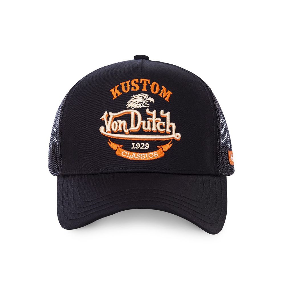 Von Dutch Trucker Eagle Kustom Classic Cap Black | US-DNWZKP821