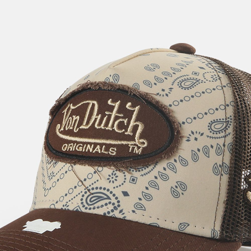 Von Dutch Trucker Kalmar Cap Dark Brown / Cream | US-YIFTUX395