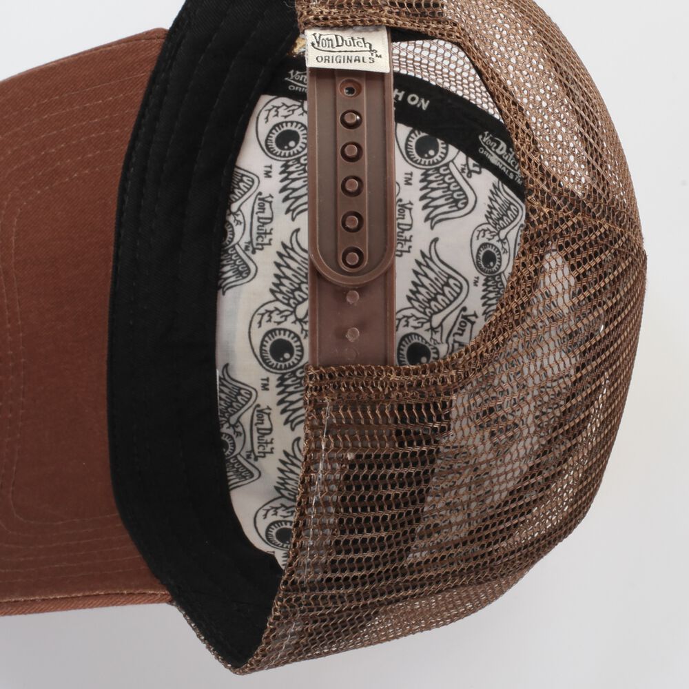 Von Dutch Trucker Kalmar Cap Dark Brown / Cream | US-YIFTUX395