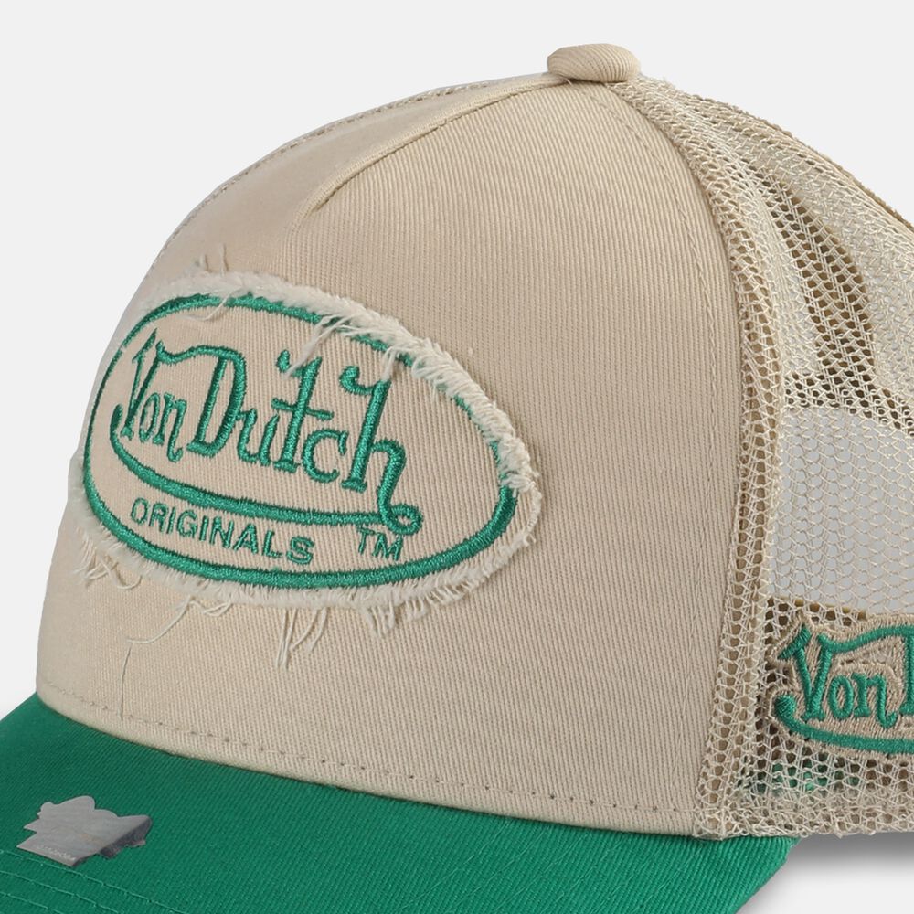 Von Dutch Trucker Kalmar Cap Green / Cream | US-KEHXUQ863