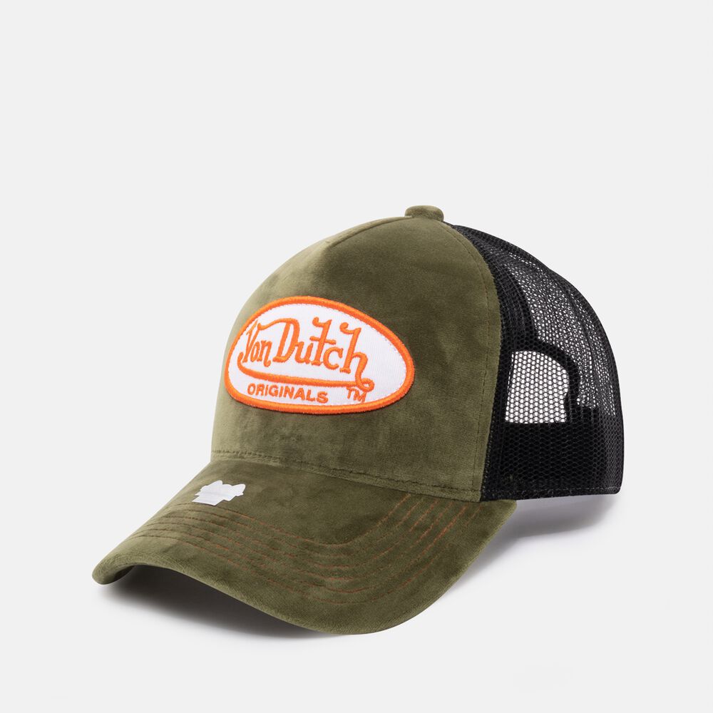 Von Dutch Trucker Kent Cap Olive / Black / Beige | US-KJMSIE518