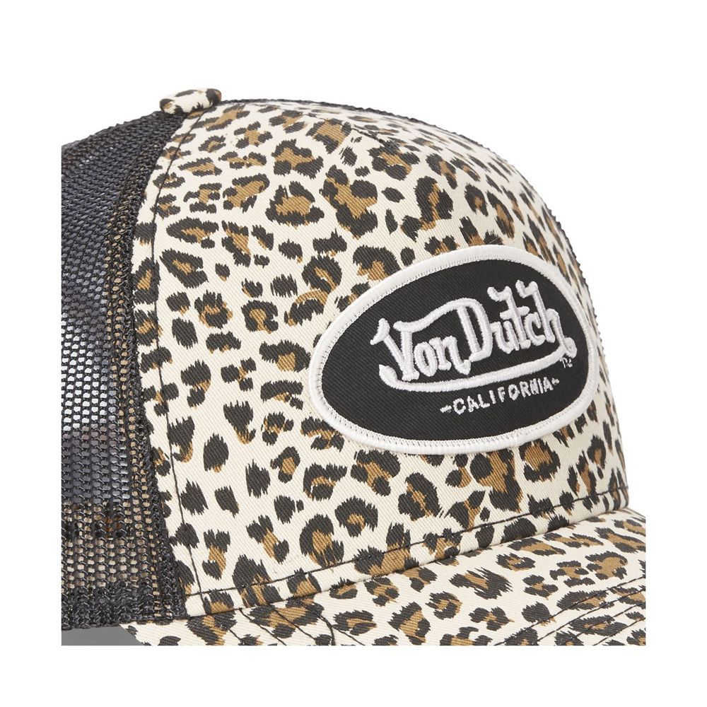 Von Dutch Trucker Leopard Cap Beige | US-DRXHJV649