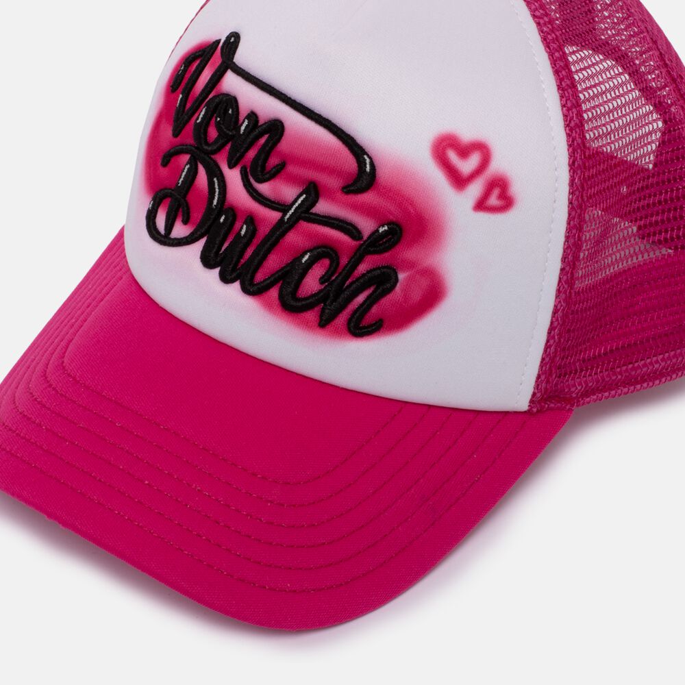 Von Dutch Trucker Lund Cap Pink / Black / White | US-JCQSDY724