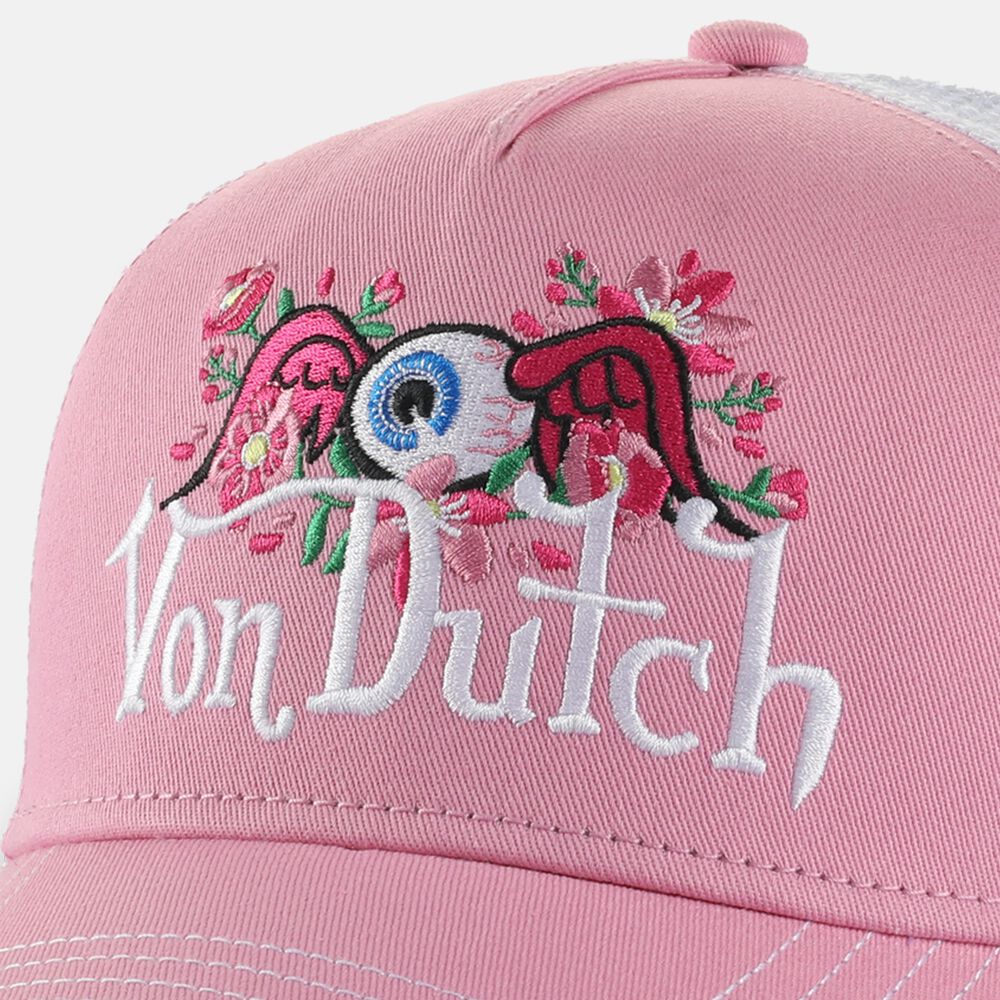 Von Dutch Trucker Madison Cap Pink / White | US-HVOMLS901