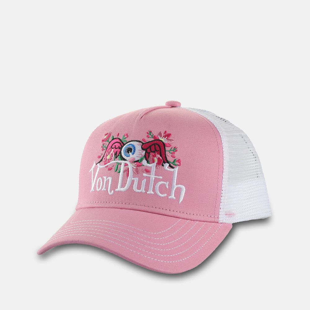 Von Dutch Trucker Madison Cap Pink / White | US-HVOMLS901