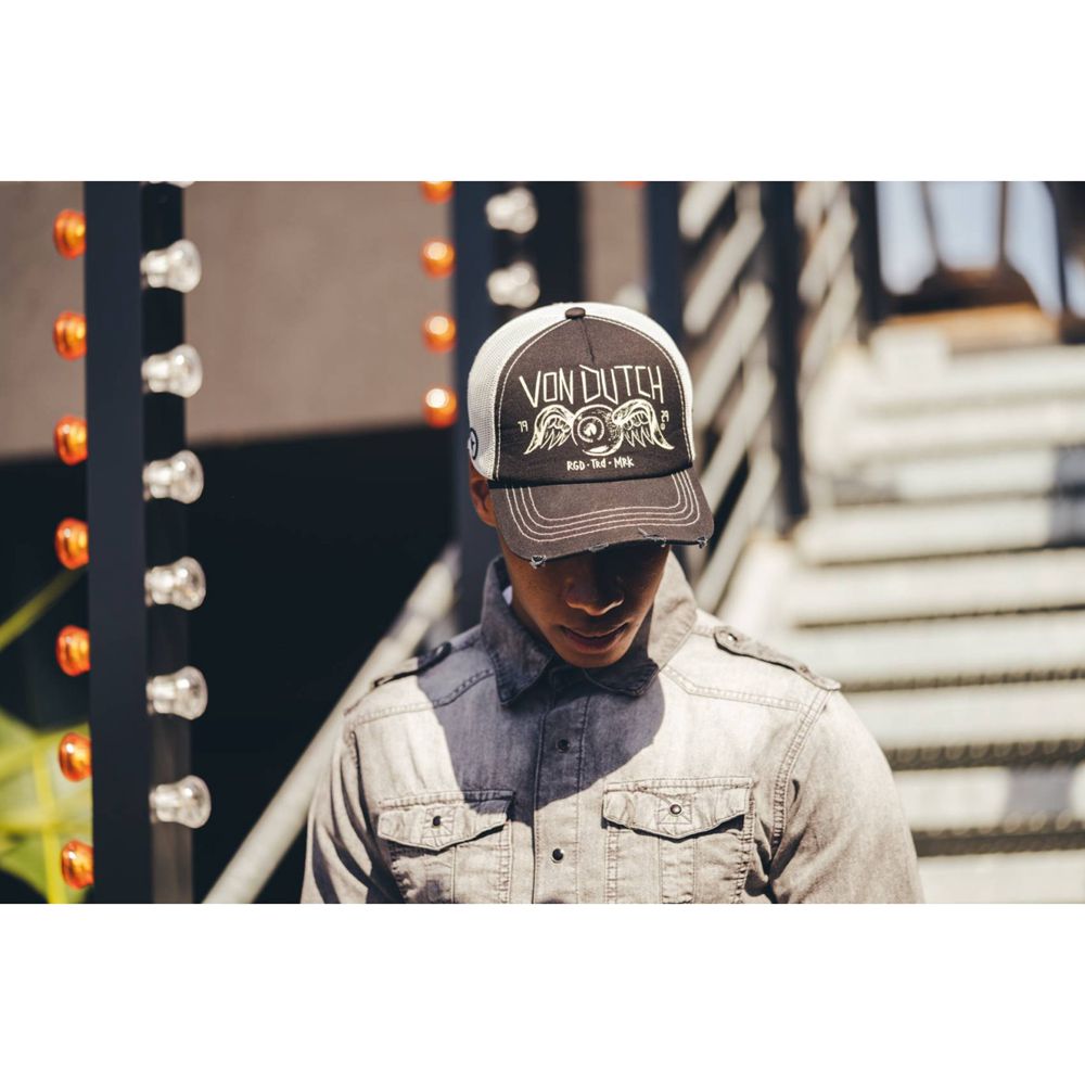 Von Dutch Trucker Mesh Cap Black | US-YBXQIV562