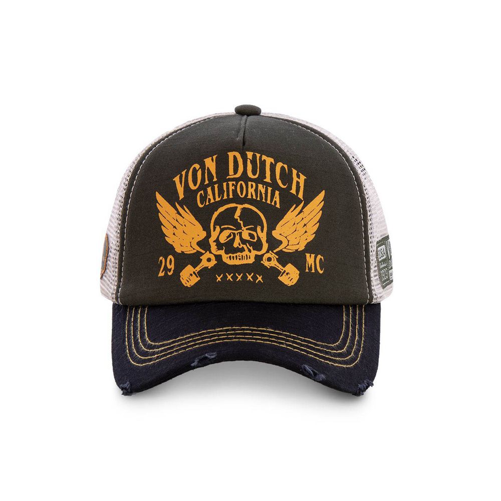 Von Dutch Trucker Mesh Cap Olive / Yellow / Navy | US-BQYIHO968