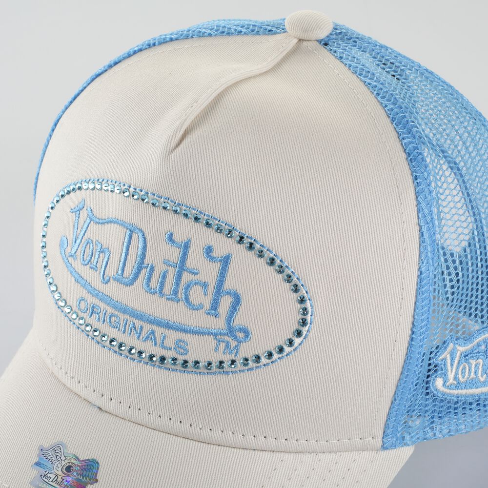 Von Dutch Trucker Nelson Cap Cream / Blue | US-CNBEQM120