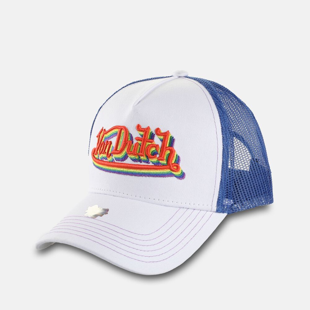 Von Dutch Trucker Newark Cap White / Multicolor | US-DHAZLO406