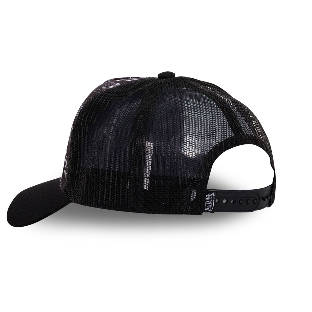 Von Dutch Trucker Snapback Closure Cap Black / White | US-QCHREF503