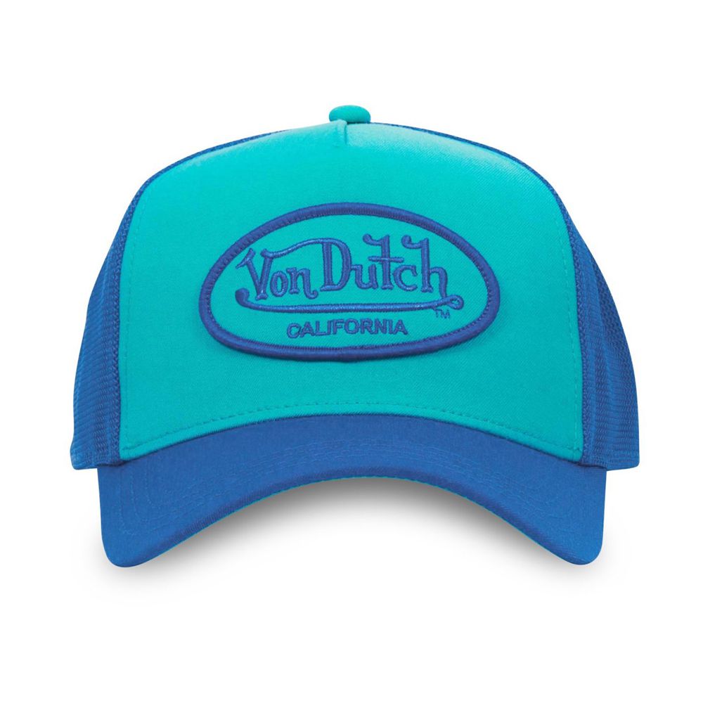 Von Dutch Trucker Snapback Closure Cap Blue | US-BUKOLQ432