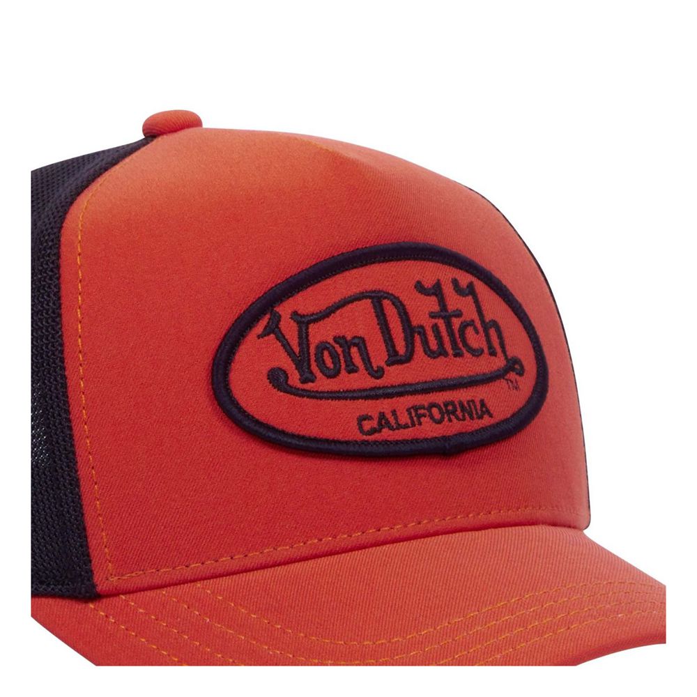 Von Dutch Trucker Snapback Closure Cap Orange / Black | US-IZJCSK138