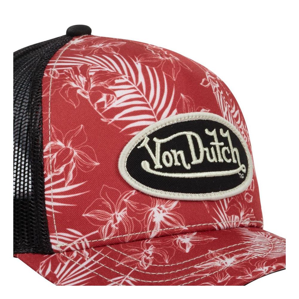 Von Dutch Trucker Snapback Closure Cap Red / Black | US-JPVWXQ386