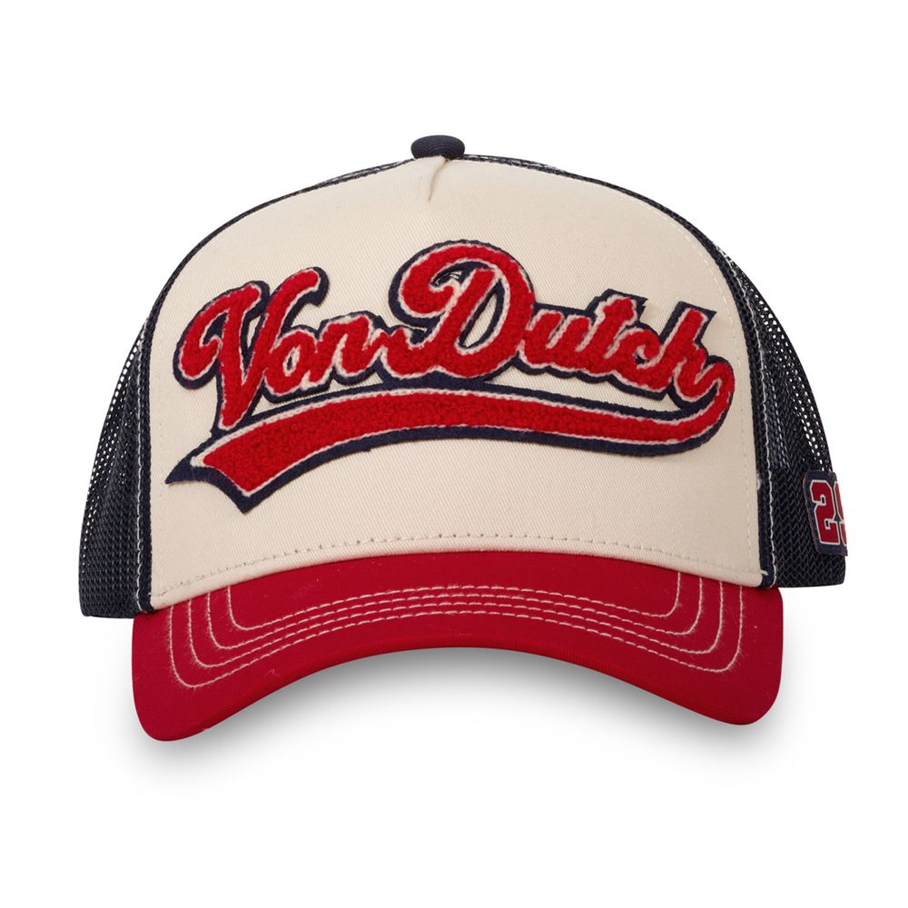 Von Dutch Trucker Snapback Closure Cap Red / Blue / Beige | US-CLESFI726