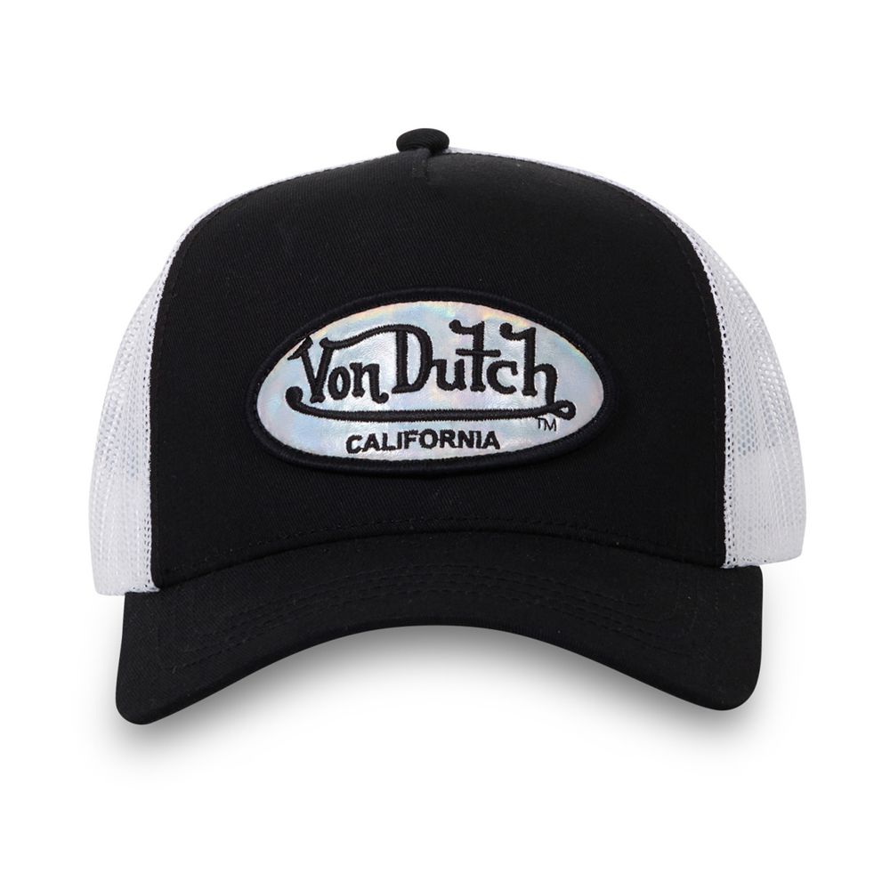 Von Dutch Trucker Snapback Closure Pastel Cap Black / White | US-TGACWM038