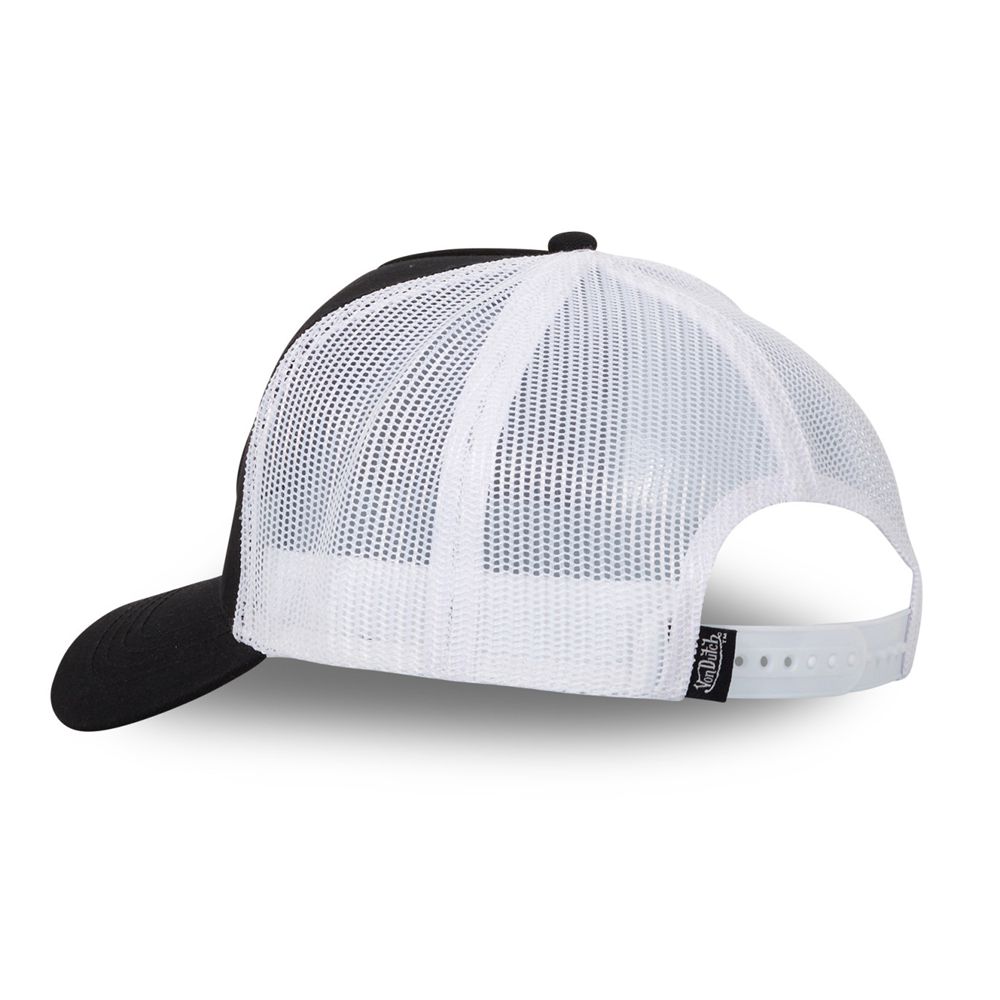 Von Dutch Trucker Snapback Closure Pastel Cap Black / White | US-TGACWM038