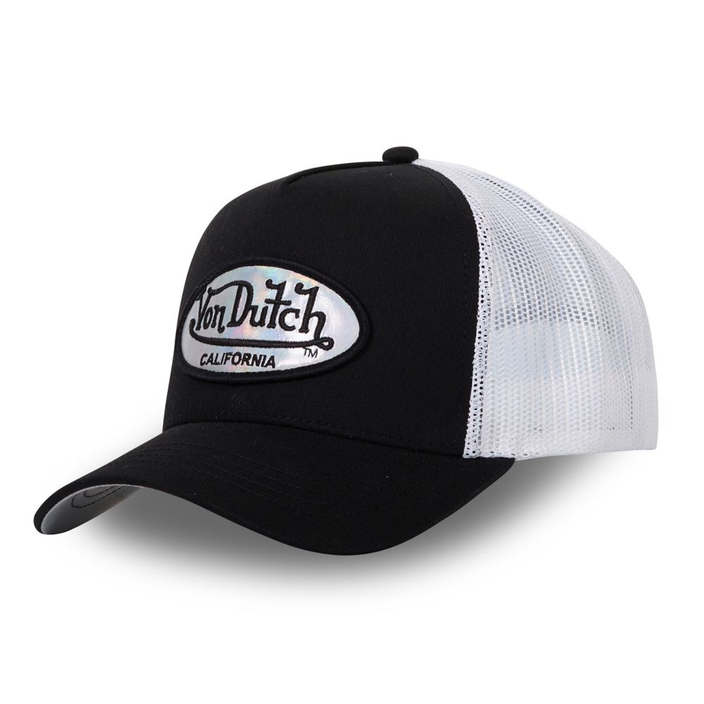 Von Dutch Trucker Snapback Closure Pastel Cap Black / White | US-TGACWM038