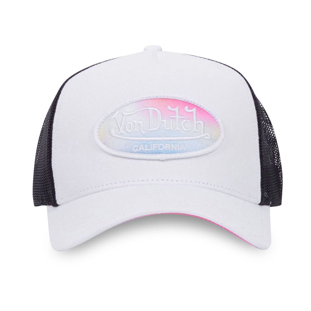 Von Dutch Trucker Snapback Closure Pastel Cap White | US-JVSXUR058