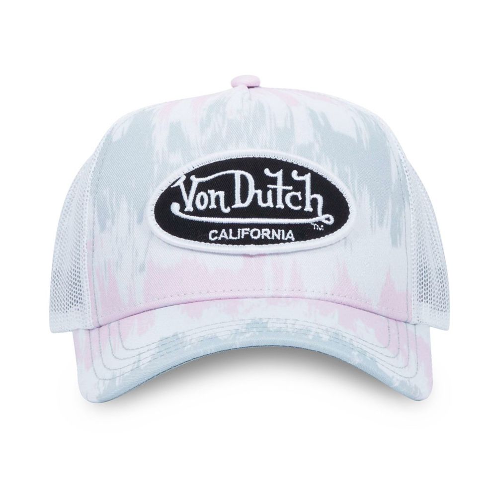 Von Dutch Trucker Snapback Closure Vibes Cap Rose / White / Black | US-MDINXW682