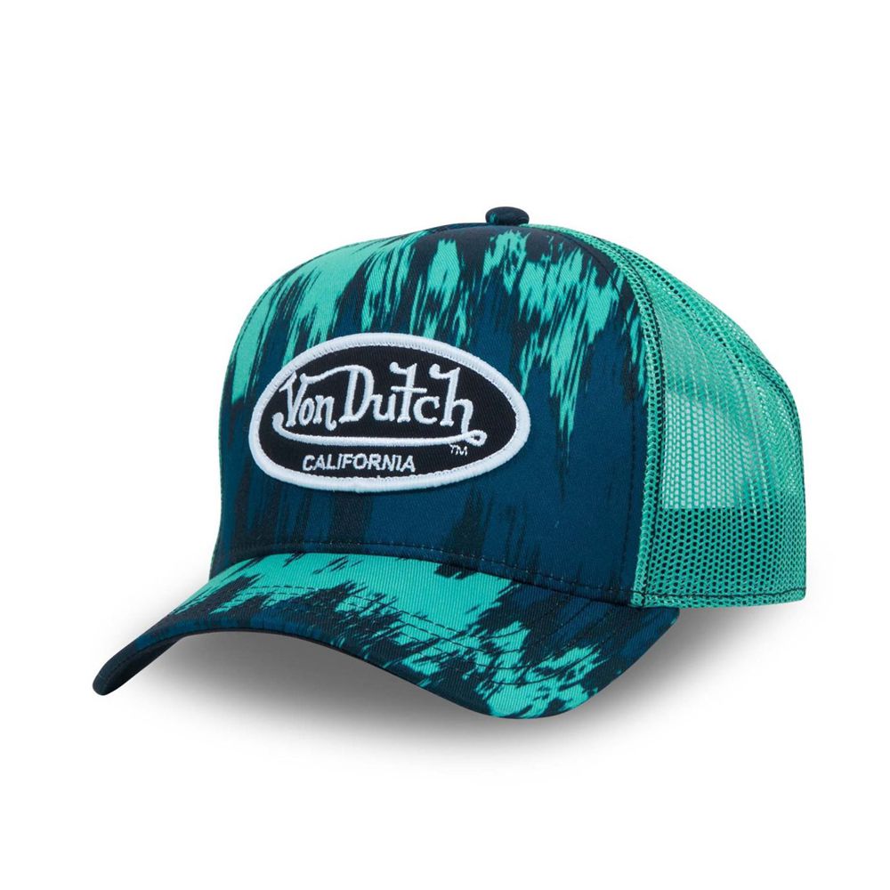 Von Dutch Trucker Snapback Closure Vibes Cap Blue | US-WYCFRO546