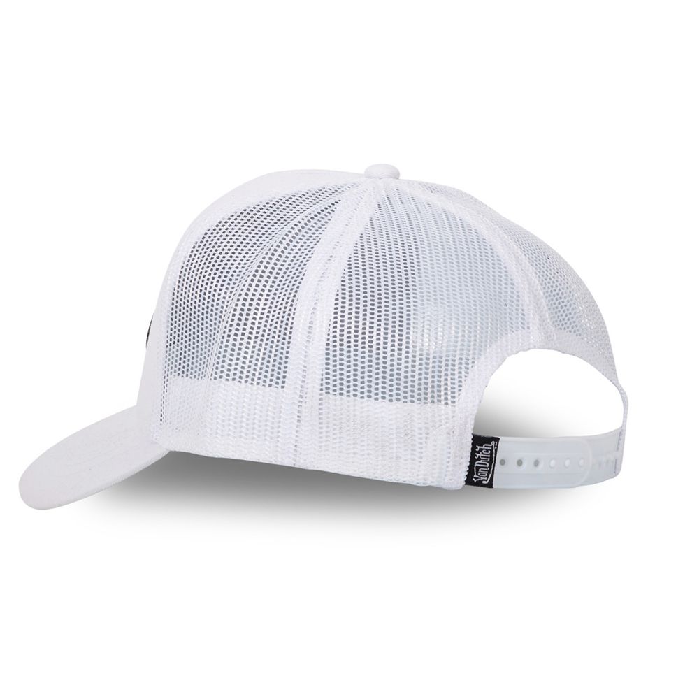 Von Dutch Trucker Snapback Closure Vibes Cap White / Yellow | US-FJYPWK416