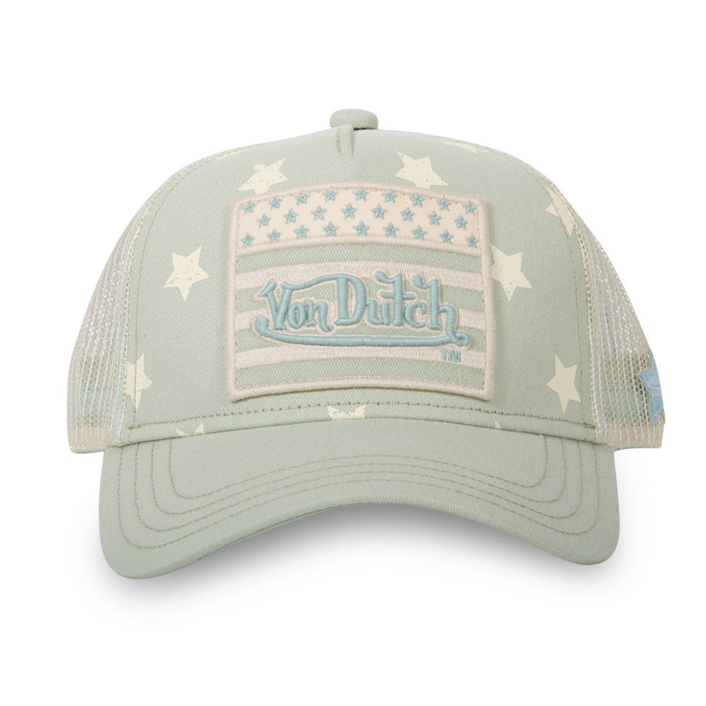 Von Dutch Trucker Snapback Star Closure Cap Blue | US-VLPUYB572