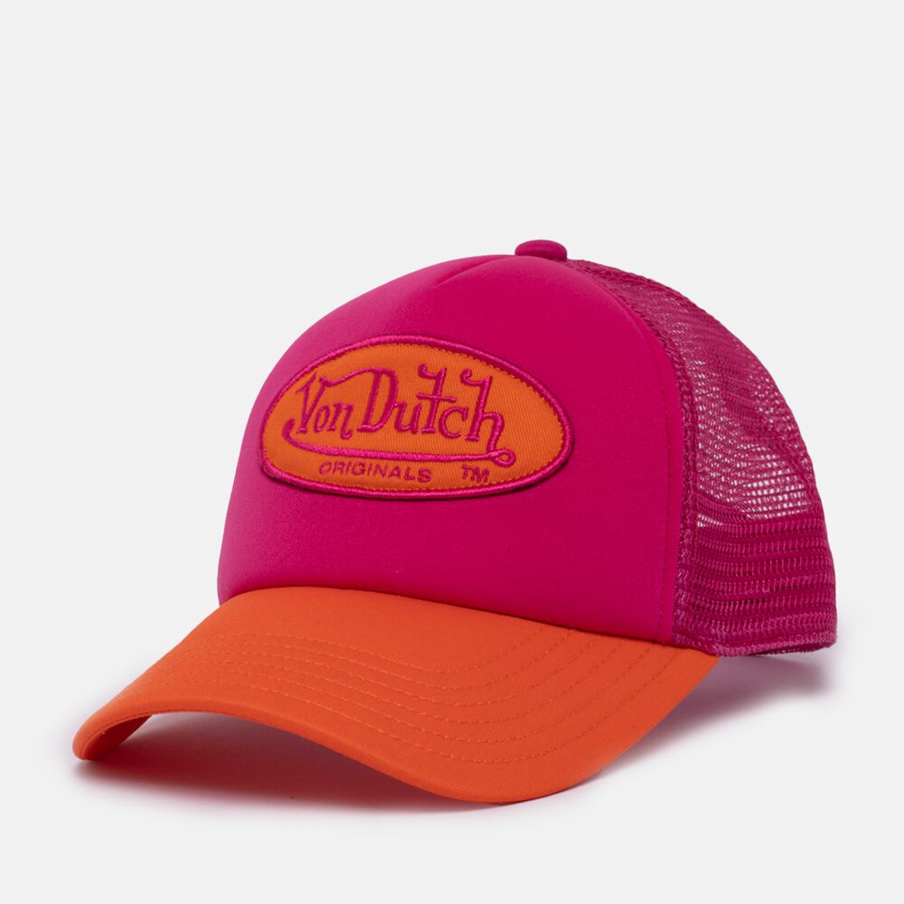 Von Dutch Trucker Tampa Cap Orange / Pink | US-AVJWCR592