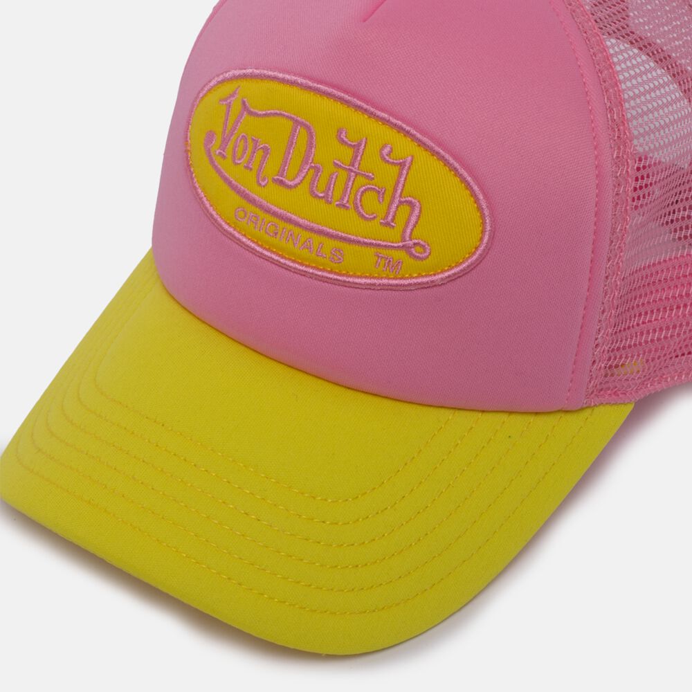 Von Dutch Trucker Tampa Cap Yellow / Pink | US-NRIHDJ584