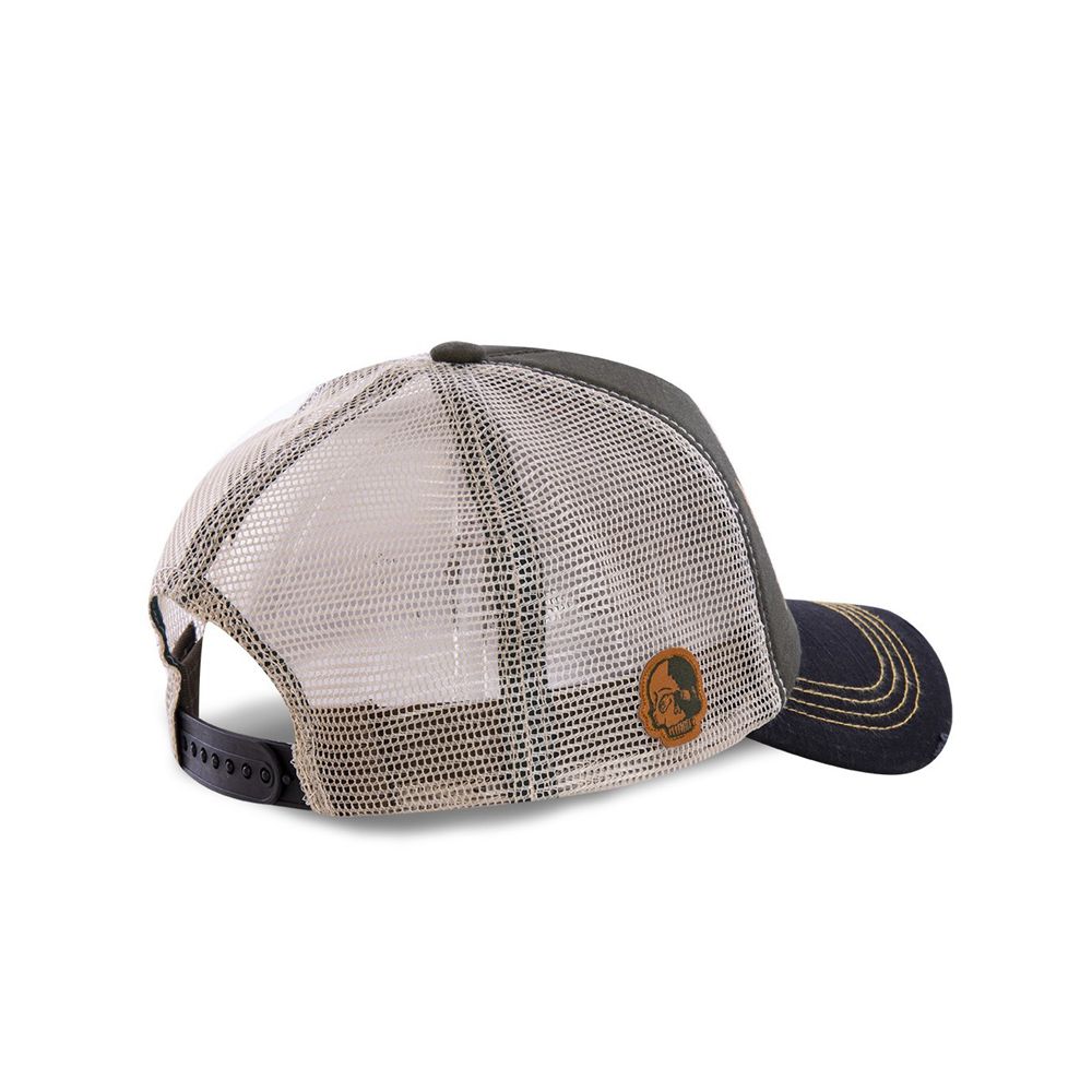 Von Dutch Trucker With Net Boy Crew Cap Olive / Yellow | US-VILYSX749