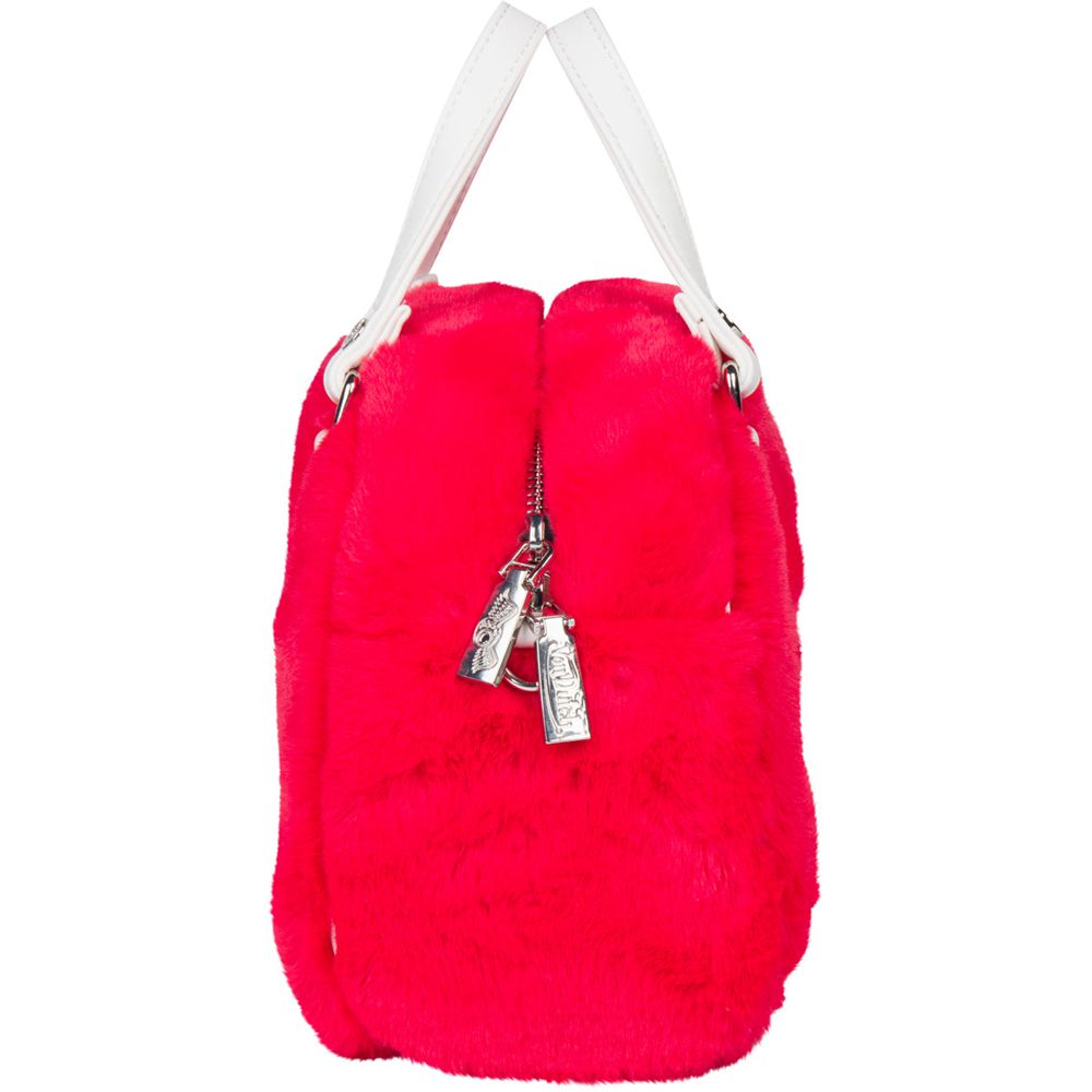 Von Dutch Vegan Furry Small Women Bowling Bag Red | US-BACQHT761