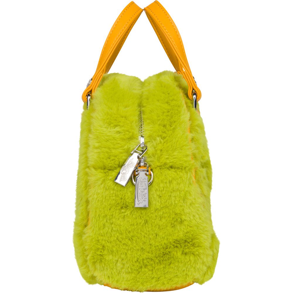 Von Dutch Vegan Furry Small Women Bowling Bag Green | US-KYGTAM420