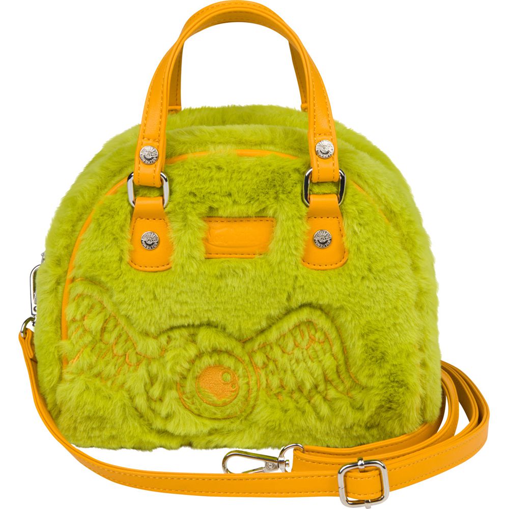 Von Dutch Vegan Furry Small Women Bowling Bag Green | US-KYGTAM420