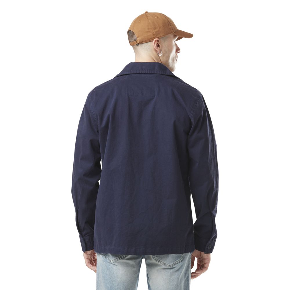 Von Dutch Wheels Twill Worker Men Jacket Blue | US-QBFDTV745