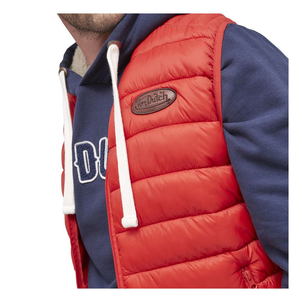 Von Dutch Win Sleeveless Men Puffer Jacket Red | US-NXHJUM028